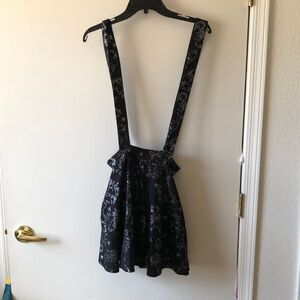 Hot Topic Sailor Moon Skirt with Suspenders Size XS Gently used Black/Silver